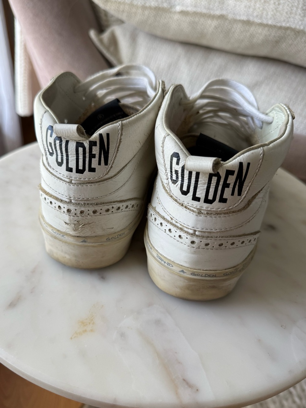 Golden Goose Hi Mid Star Sneaker in White - Size 36 - Picture 5 of 8